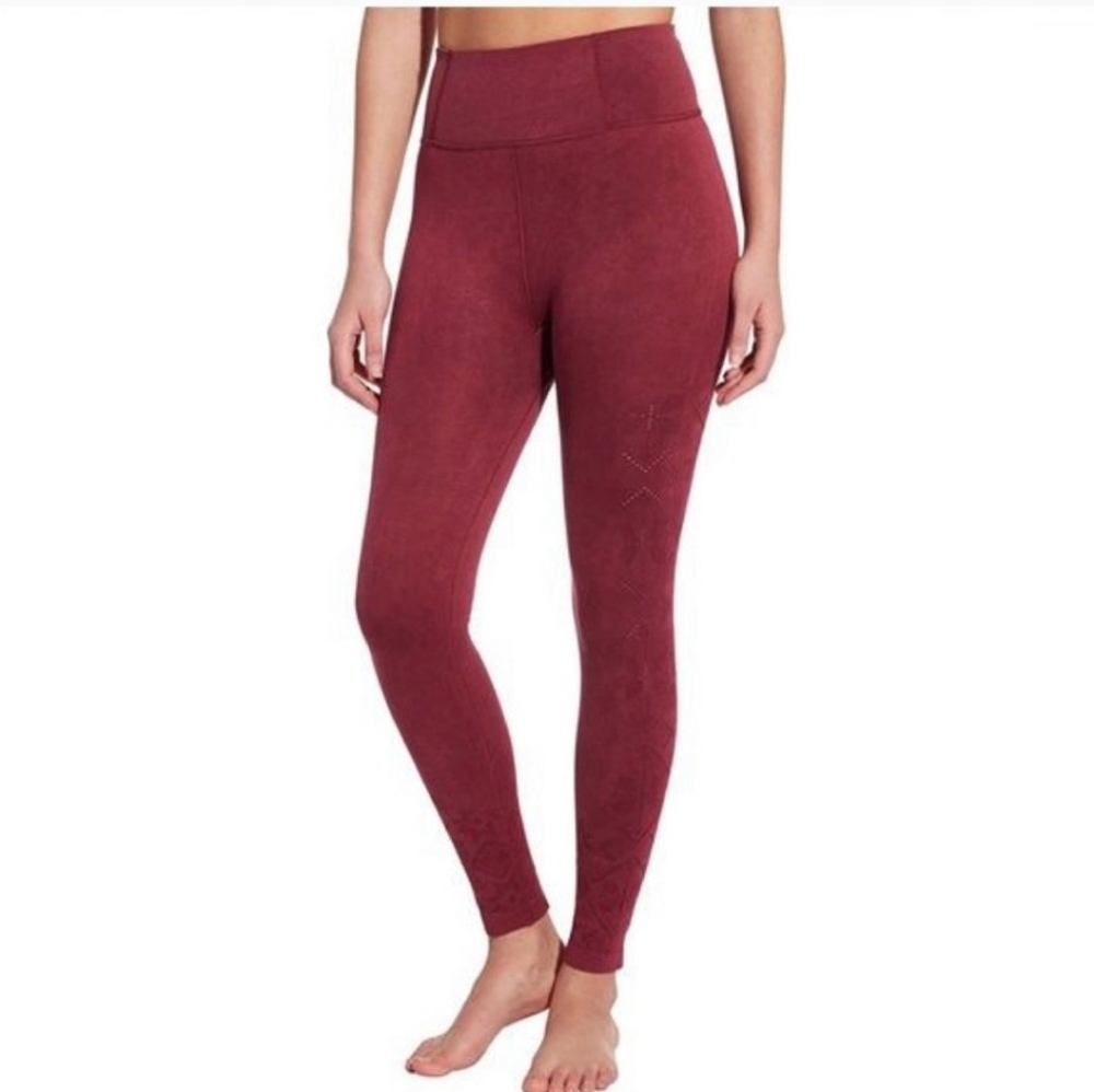 Calia seamless high waisted leggings star cutout design crimson trek siz…